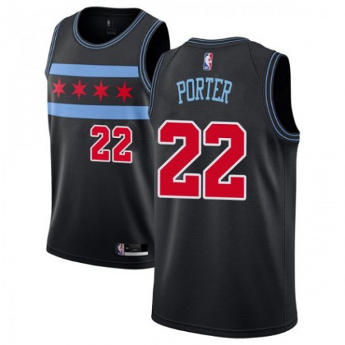 Chicago Bulls #22 Otto Porter Jr Black Womens Swingman Statement Edition Jersey Womens