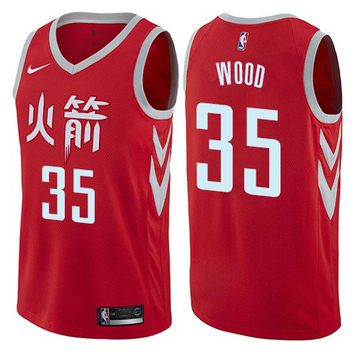 Houston Rockets #35 Christian Wood Red Youth Swingman City Edition Jersey Youth