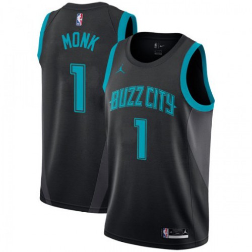 Charlotte Hornets #1 Malik Monk Black Youth Jordan Swingman City Edition 2018/19 Jersey Youth