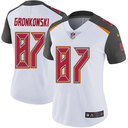 Buccaneers #87 Rob Gronkowski White Women's Stitched Vapor Untouchable Limited Jersey