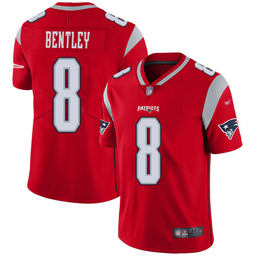 Patriots #8 Ja'Whaun Bentley Red Youth Stitched Limited Inverted Legend Jersey