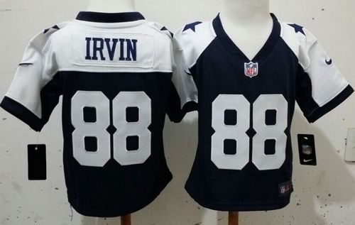 Toddler Cowboys #88 Michael Irvin Navy Blue Thanksgiving Stitched Elite Jersey