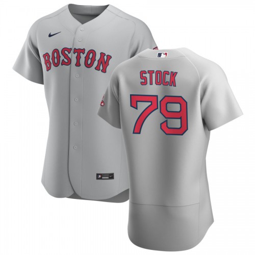 Boston Boston Red Sox #79 Robert Stock Men's Gray Road 2020 Authentic Team Jersey Men's