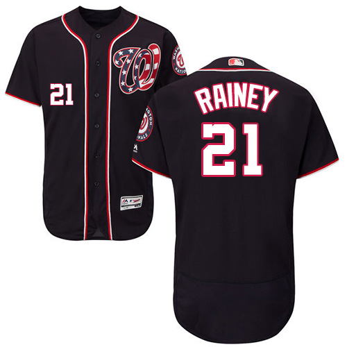 Washington Nationals #21 Tanner Rainey Navy Blue Flexbase Authentic Collection Stitched Jersey Men's