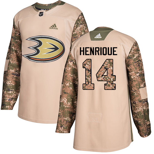 Adidas Anaheim Ducks #14 Adam Henrique Camo Authentic 2017 Veterans Day Youth Stitched Jersey Youth