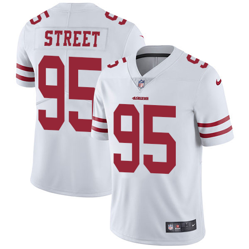 San Francisco 49ers #95 Kentavius Street White Men's Stitched Vapor Untouchable Limited Jersey Men's