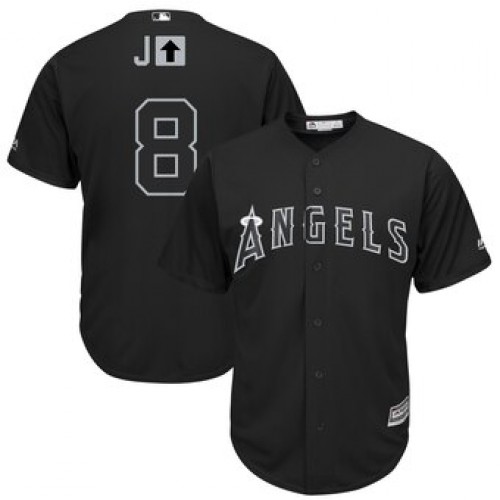 Los Angeles Los Angeles Angels #8 Justin Upton Majestic 2019 Players' Weekend Cool Base Player Jersey Black Men's
