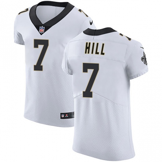 Saints #7 Taysom Hill White Men's Stitched Vapor Untouchable Elite Jersey