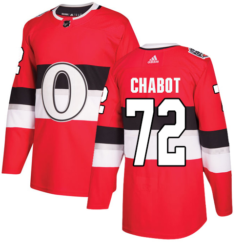 Adidas Ottawa Senators #72 Thomas Chabot Red Authentic 2017 100 Classic Stitched Youth Jersey Youth