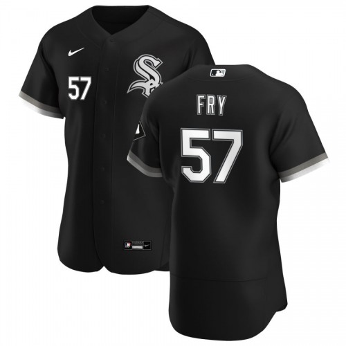 Chicago Chicago White Sox #57 Jace Fry Men's Black Alternate 2020 Authentic Player Jersey Men's