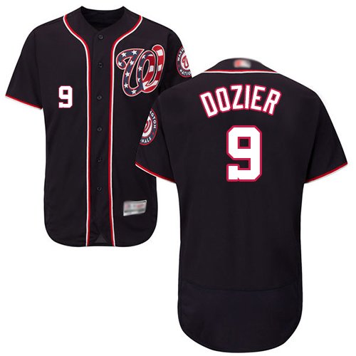 Washington Nationals #9 Brian Dozier Navy Blue Flexbase Authentic Collection Stitched Jersey Men's