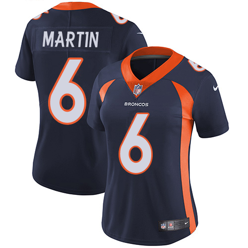 Denver Broncos #6 Sam Martin Navy Blue Alternate Women's Stitched Vapor Untouchable Limited Jersey Womens