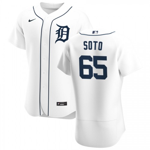 Detroit Detroit Tigers #65 Gregory Soto Men's White Home 2020 Authentic Player Jersey Men's