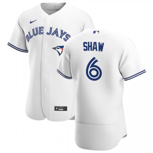 Toronto Toronto Blue Jays #6 Travis Shaw Men's White Home 2020 Authentic Player Jersey Men's