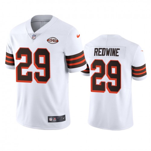 Cleveland Cleveland Browns #29 Sheldrick Redwine 1946 Collection Alternate Vapor Limited Jersey - White Men's