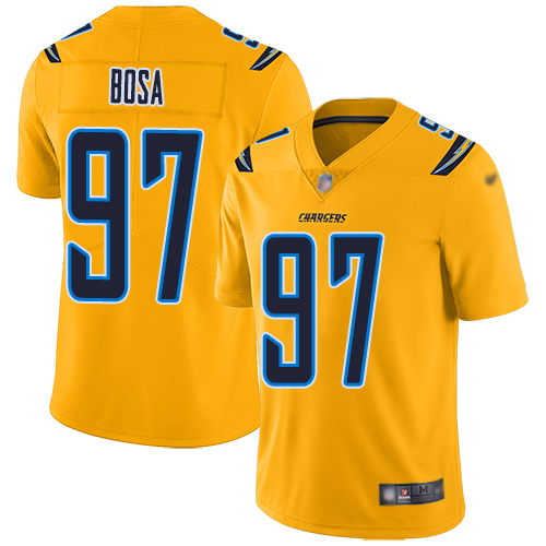 Chargers #97 Joey Bosa Gold Men's Stitched Limited Inverted Legend Jersey