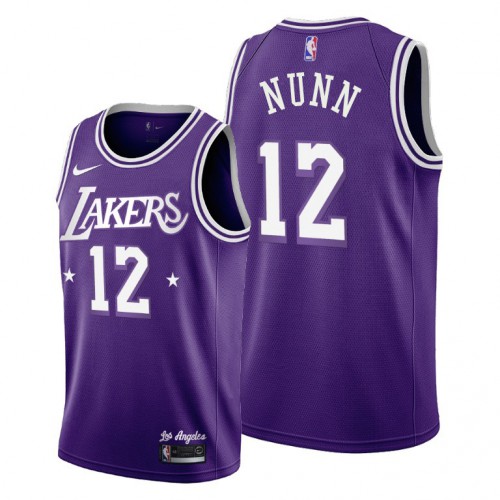 Los Angeles Los Angeles Lakers #12 Kendrick Nunn Womens 2021-22 City Edition Purple Jersey Womens