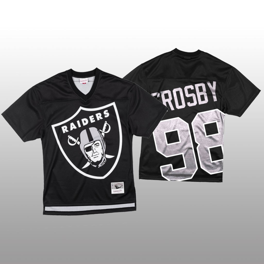 Las Vegas Raiders #98 Maxx Crosby Black Men's Mitchell & Nell Big Face Fashion Limited Jersey