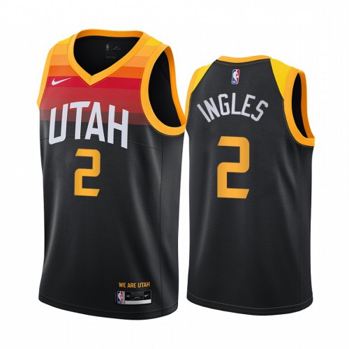 Utah Jazz #2 Joe Ingles Black Youth Swingman 2020-21 City Edition Jersey Youth