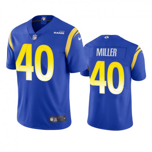 Los Angeles Los Angeles Rams #40 Von Miller Men's Vapor Limited Jersey - Royal Men's