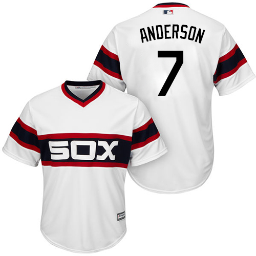 Chicago White Sox #7 Tim Anderson White New Cool Base Alternate Home Stitched Jersey Men's