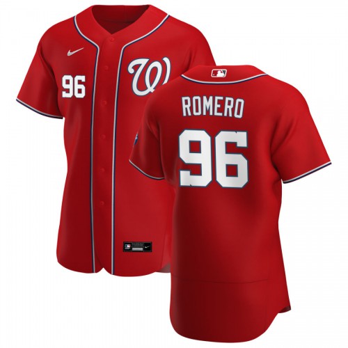 Washington Washington Nationals #96 Seth Romero Men's Red Alternate 2020 Authentic Player Jersey Men's