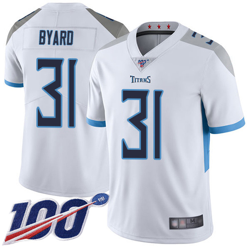 Tennessee Titans #31 Kevin Byard White Men's Stitched 100th Season Vapor Limited Jersey Men's
