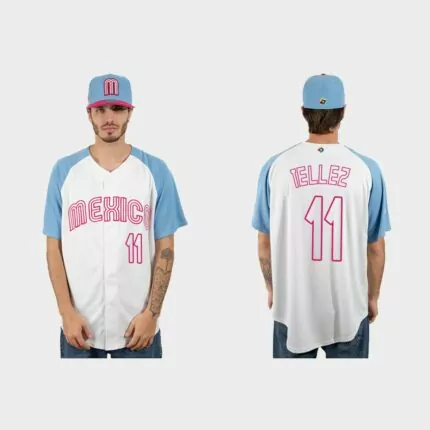Rowdy Tellez Mexico Baseball 2023 World Baseball Classic Jersey – White Blue