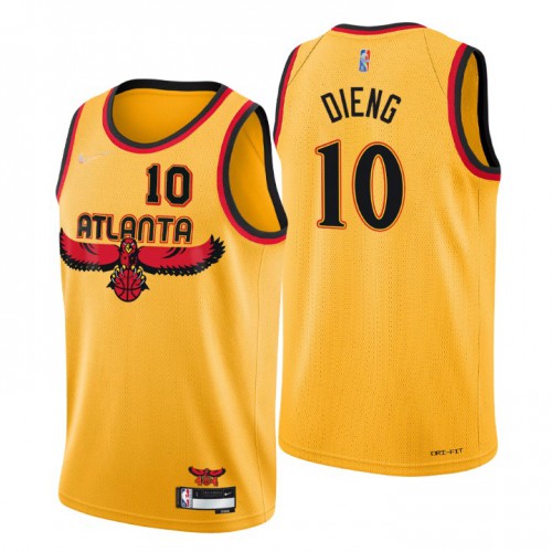 Atlanta Atlanta Hawks #10 Gorgui Dieng Mens Gold 2021/22 Swingman Jersey - City Edition Mens