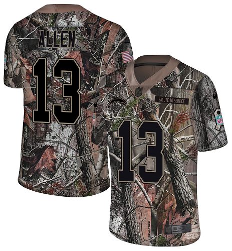 Chargers #13 Keenan Allen Camo Youth Stitched Limited Rush Realtree Jersey