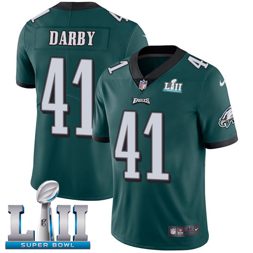 Philadelphia Eagles #41 Ronald Darby Midnight Green Team Color Super Bowl LII Youth Stitched Vapor Untouchable Limited Jersey Youth