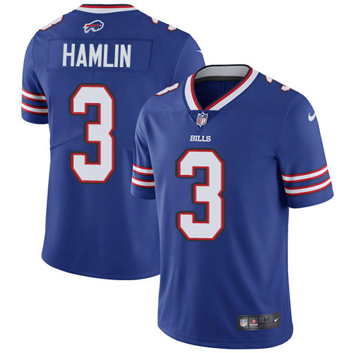 Bills #3 Damar Hamlin Royal Blue Team Color Youth Stitched Vapor Untouchable Limited Jersey