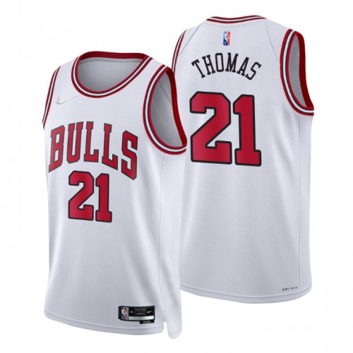 Chicago Bulls #21 Matt Tthomas White Mens 2021-22 75th Anniversary Diamond Swingman Jersey - Association Edition Mens