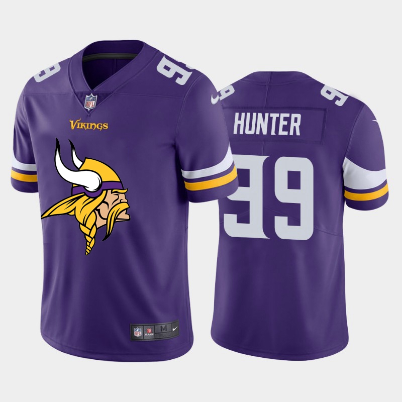 Minnesota Vikings #99 Danielle Hunter Purple Men's Big Team Logo Vapor Limited Jersey