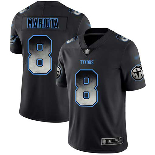 Tennessee Titans #8 Marcus Mariota Black Men's Stitched Vapor Untouchable Limited Smoke Fashion Jersey Men's