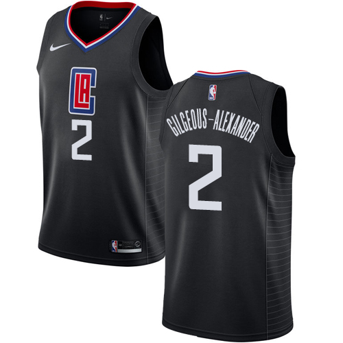 Los Angeles Clippers #2 Shai Gilgeous-Alexander Black Swingman Statement Edition Jersey Mens