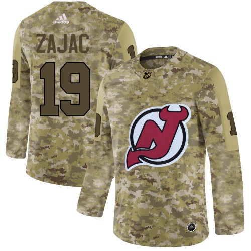 Adidas New Jersey Devils #19 Travis Zajac Camo Authentic Stitched Jersey Men's