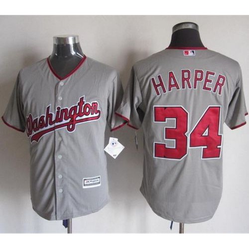 Washington Nationals #31 Max Scherzer Grey New Cool Base Stitched Jersey Men's