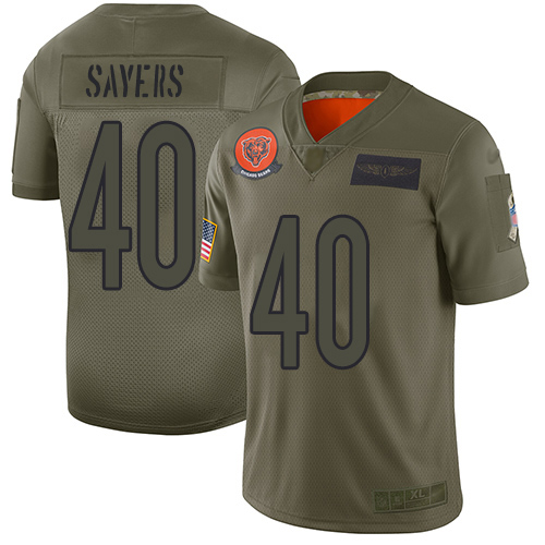 Chicago Bears #40 Gale Sayers Camo Men's Stitched Limited 2019 Salute To Service Jersey Men's