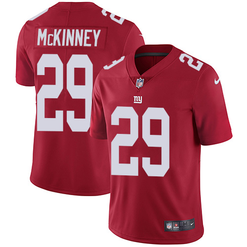 New York Giants #29 Xavier McKinney Red Alternate Men's Stitched Vapor Untouchable Limited Jersey Men's