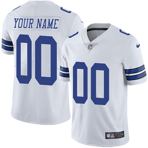 Dallas Cowboys Customized White Stitched Vapor Untouchable Limited Youth Jersey
