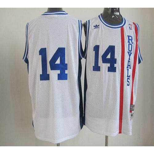 Sacramento Kings #14 Oscar Robertson White Throwback Stitched Jersey Mens