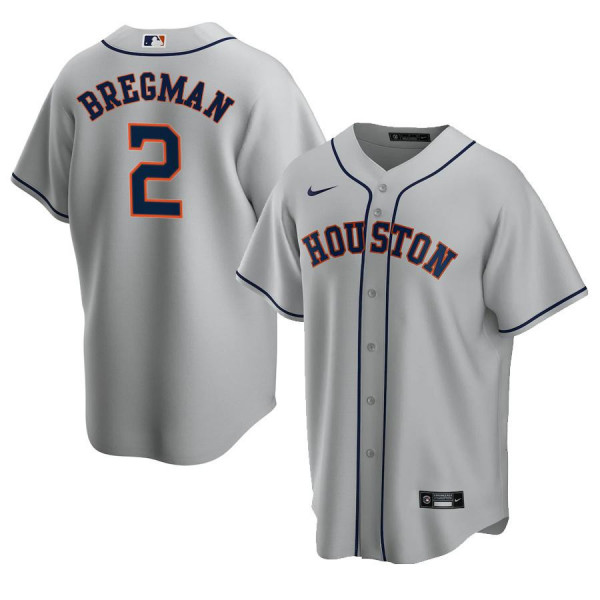 Men's Youth Women's Houston Astros 2 Replica 2020 Gray Road Alex Bregman Jersey