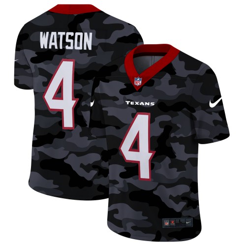 Houston Houston Texans #4 Deshaun Watson Men's 2020 Black CAMO Vapor Untouchable Limited Stitched Jersey Men's