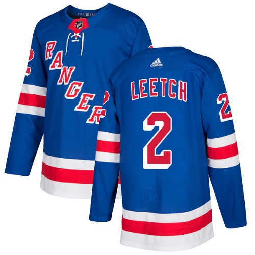 Adidas New York Rangers #2 Brian Leetch Royal Blue Home Authentic Stitched Jersey Men's