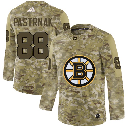 Adidas Boston Bruins #88 David Pastrnak Camo Authentic Stitched Jersey Men's