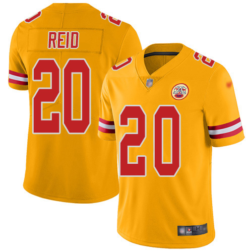 Kansas City Chiefs #20 Justin Reid Gold Men's Stitched Limited Inverted Legend Jersey Men's