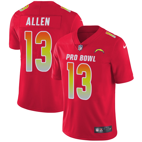 Chargers #13 Keenan Allen Red Men's Stitched Limited AFC 2018 Pro Bowl Jersey