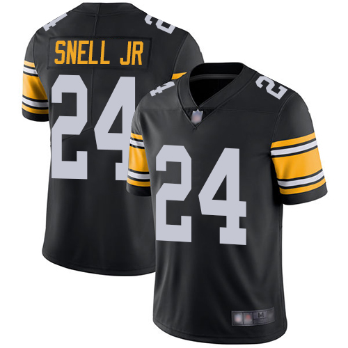 Pittsburgh Steelers #24 Benny Snell Jr. Black Alternate Youth Stitched Vapor Untouchable Limited Jersey Youth
