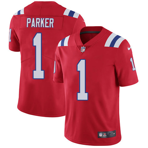 Patriots #1 DeVante Parker Red Alternate Youth Stitched Vapor Untouchable Limited Jersey